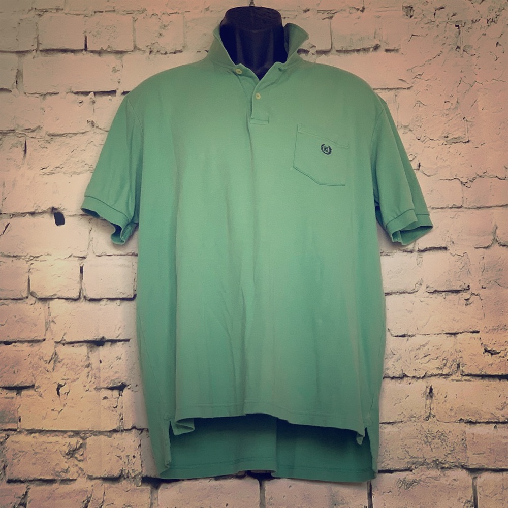 Champs Sports Mens Retro Blue Polo Shirt Large